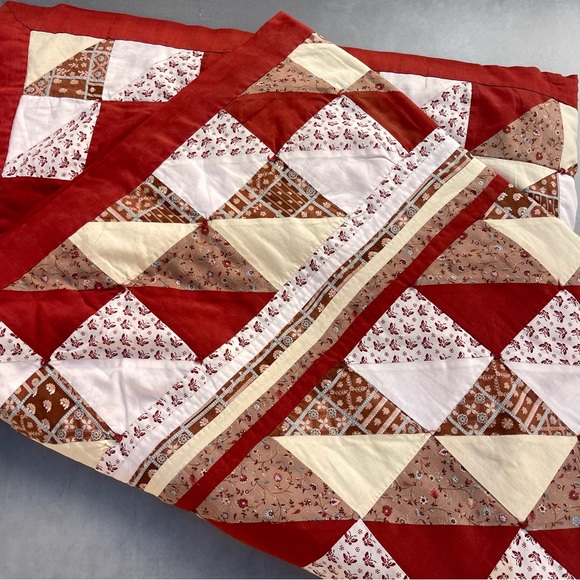 Handmade Patchwork Quilt 64” by 94” - Picture 3 of 9